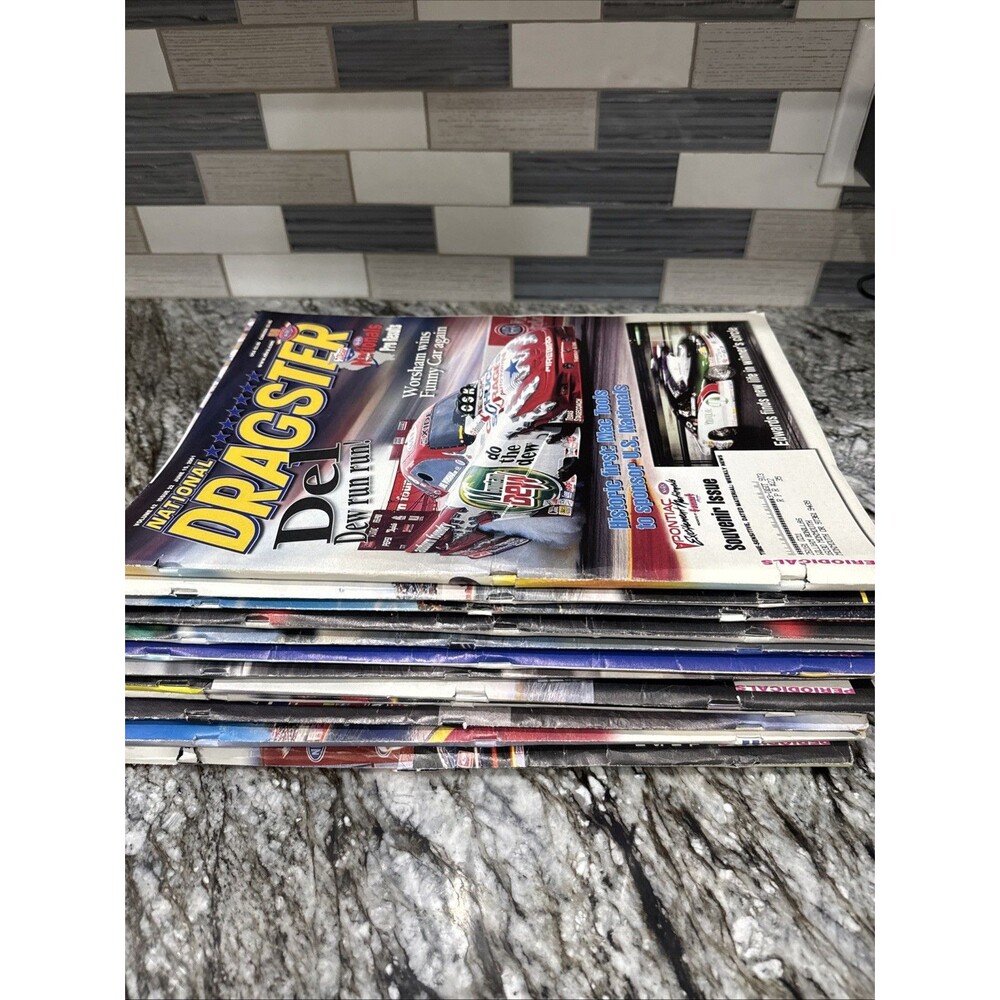 Vintage National Dragster Magazines Lot of 12 Used Condition 2001 Issues 22-33